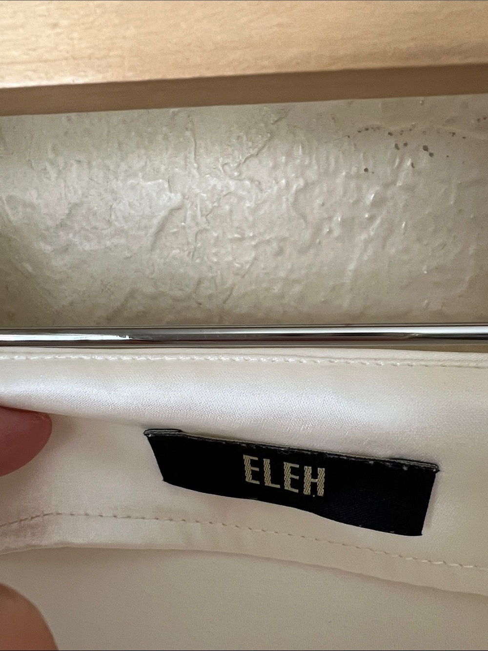 ELEH satin pearl white midi slip skirt - Picture 7 of 9